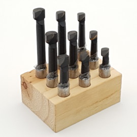 Фото комплект расточных резцов 10мм режущая кромка слева, 9 шт