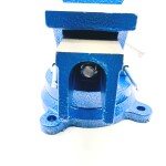 Фото 3 Тиски слесарные 125 мм, поворотные, стальные губки, с наковальней