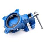 Фото 1 Тиски слесарные 100 мм, поворотные, стальные губки, с наковальней