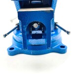 Фото 4 Тиски слесарные 150 мм, поворотные, стальные губки, с наковальней