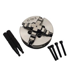 Фото Патрон токарный 4-х кулачковый 100 мм, К02-100B (под фланец)