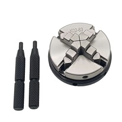 Фото Патрон токарный 4-х кулачковый 63 мм, К02-63 с резьбой М14х1