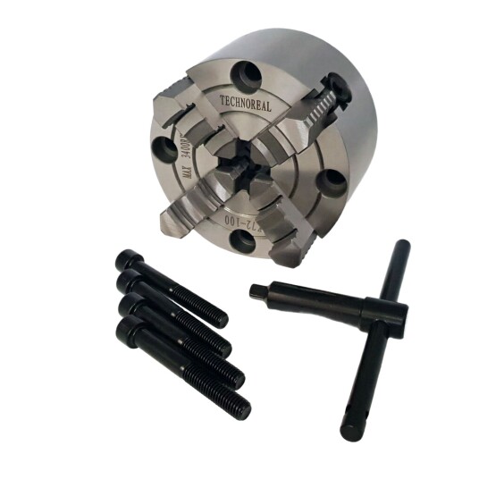 Фото Патрон 4-х кулачковый, К72-100, 100 мм независимое перемещение с отверстиями